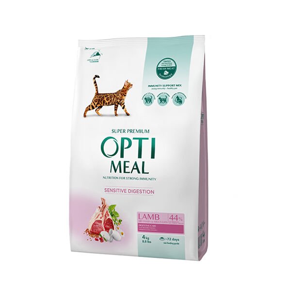 Optimeal Sensitive Digestion Kuzu Etli Yetişkin Kedi Maması 4 Kg