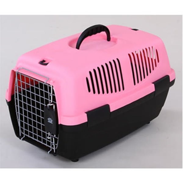 Dayang Kedi ve Köpek Taşıma Kafesi Pembe 47x28x28 Cm