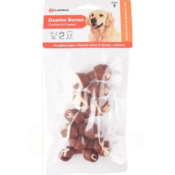 Flamingo Duetto Tavuk ve Peynirli Köpek Ödülü 6 Parça 6 Cm