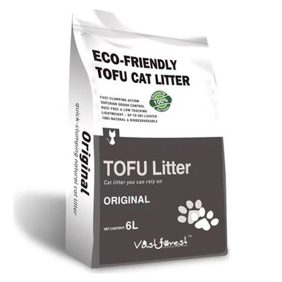 Dubex Tofu Orjinal Kokusuz Topaklanan Organik Kedi Kumu 6 Lt