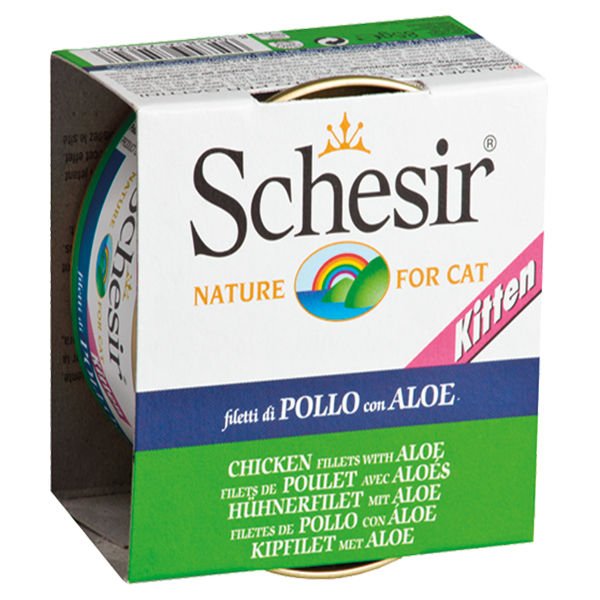 Schesir Kitten Tavuk ve Aloeveralı Yavru Kedi Konservesi 85 Gr