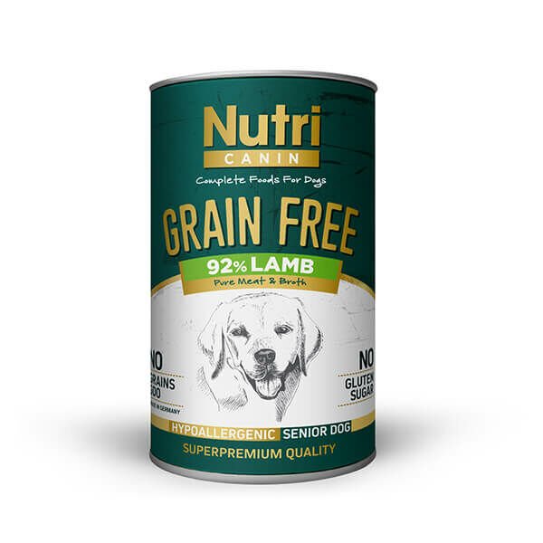 Nutri Canin Tahılsız Senior Kuzu Etli Köpek Konservesi 400 Gr
