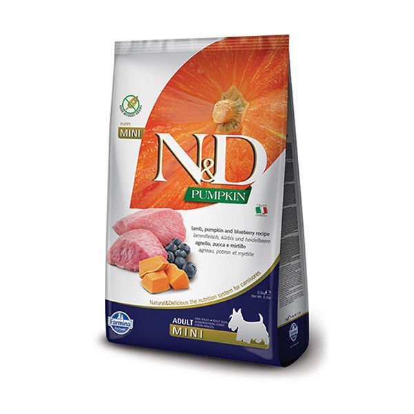 N&D Balkabaklı Kuzu Etli Küçük Irk Yetişkin Köpek Maması 2.5 Kg