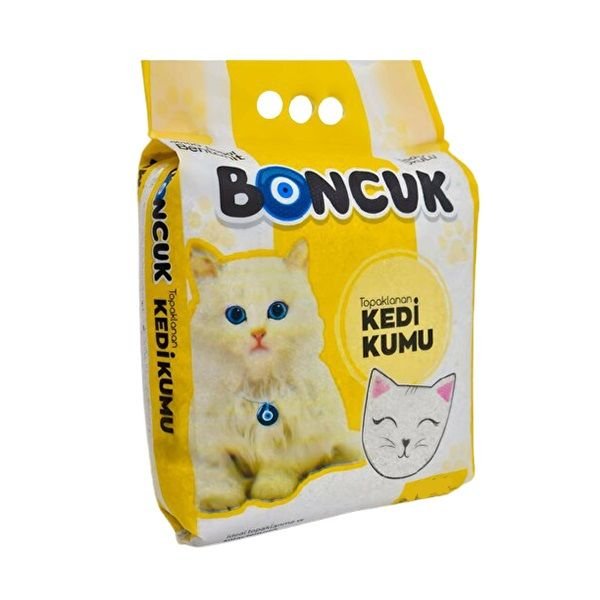 Boncuk Papatya Kokulu İnce Taneli Topaklanan Kedi Kumu 5 Lt