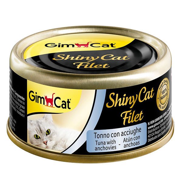 Gimcat Shinycat Kıyılmış Fileto Tuna Ançuez Yetişkin Konserve Kedi Maması 70 Gr