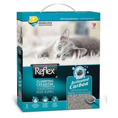 Reflex Hassas Kediler için Aktif Karbonlu Topaklanan Kedi Kumu 6 Lt