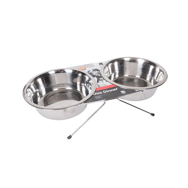 Karlie Köpek Mama Kabı ikili Çelik 2x1600 Ml 21 Cm