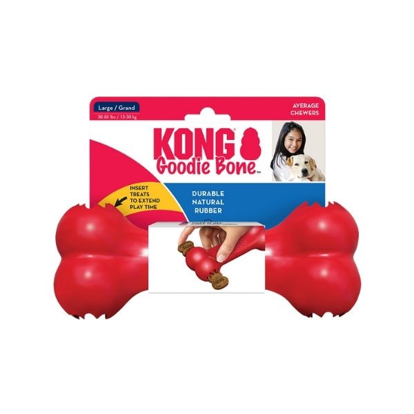 Kong Kemik Şeklinde Kauçuk Köpek Oyuncağı Large 21 Cm Kırmızı