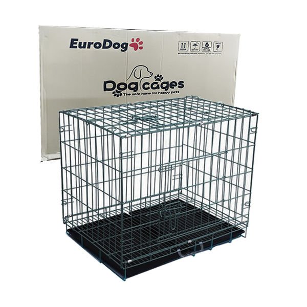 Euro Dog Siyah Tabanlı Köpek Kafesi 107x70x77 Cm