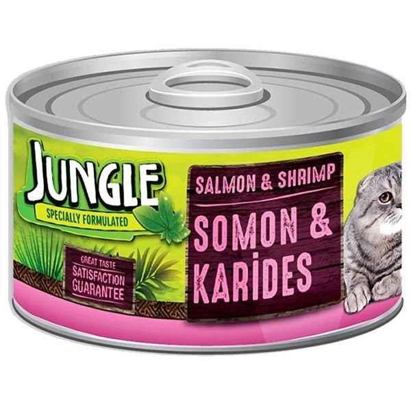 Jungle Ezme Somon ve Karidesli Yetişkin Kedi Konservesi 85 Gr