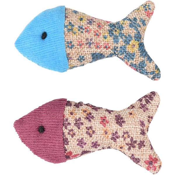 Flamingo Marly Balık Kedi Oyuncağı Mavi-Mor 2li