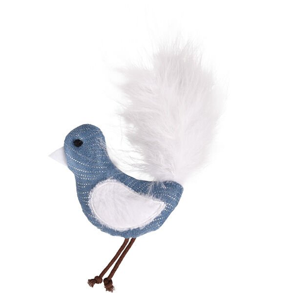 Flamingo Kedi Otlu ve Sesli Kuş Figürü Peluş Kedi Oyuncağı 20 Cm
