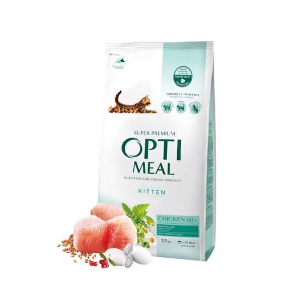 Optimeal Süper Premium Kitten Tavuklu Yavru Kedi Maması 1.5 Kg