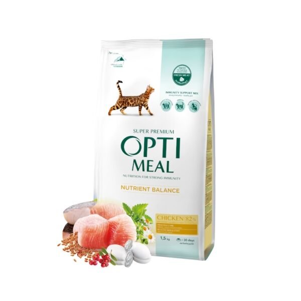 Optimeal Süper Premium Tavuklu Yetişkin Kedi Maması 1.5 Kg