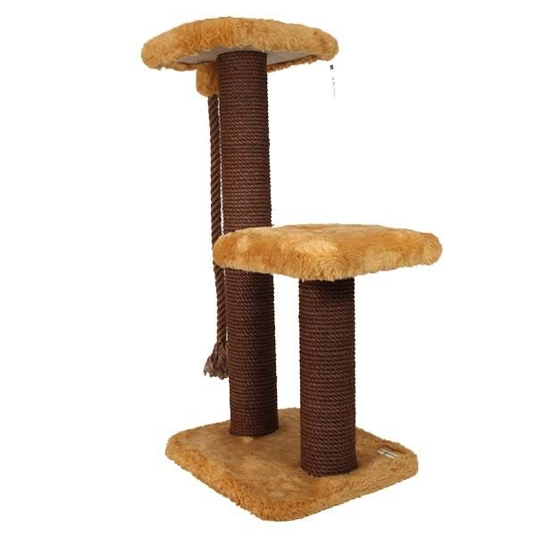 Kralle İkili Kedi Tırmalama Kahve 35x40x95h Cm