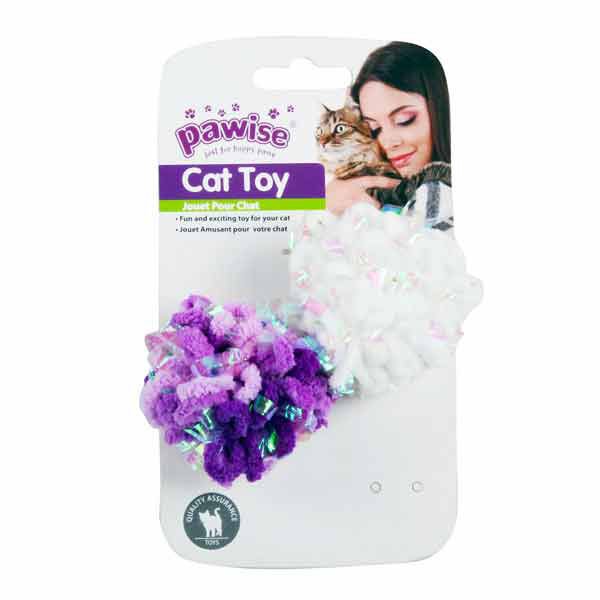 Pawise 2 Pk Glitter Caddice Balls Kedi Oyuncağı Renkli