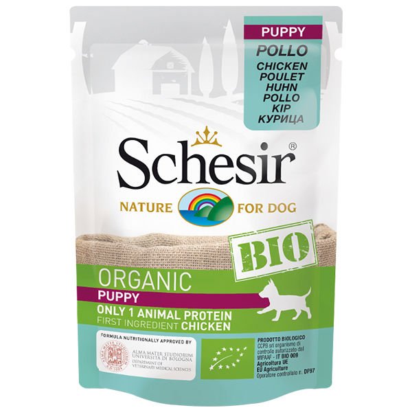 Schesir Bio Range Organik Yavru Konserve Köpek Maması 85 Gr