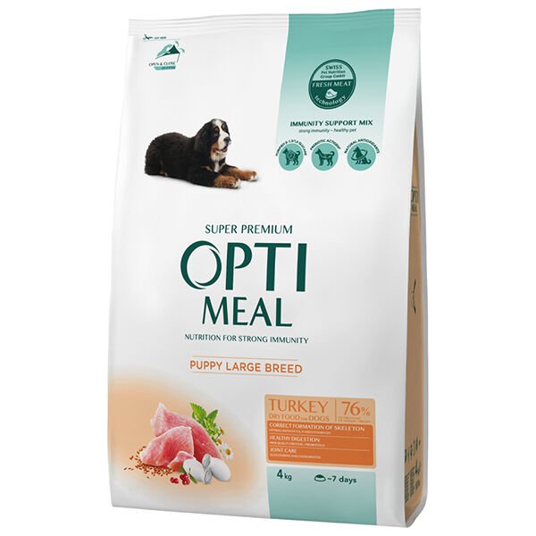 Optimeal Large Breed Hindi Etli Büyük Irk Yavru Köpek Maması 12 Kg