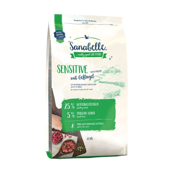 Sanabelle Sensitive Tahılsız Kümes Hayvanlı Yetişkin Kedi Maması 2 Kg