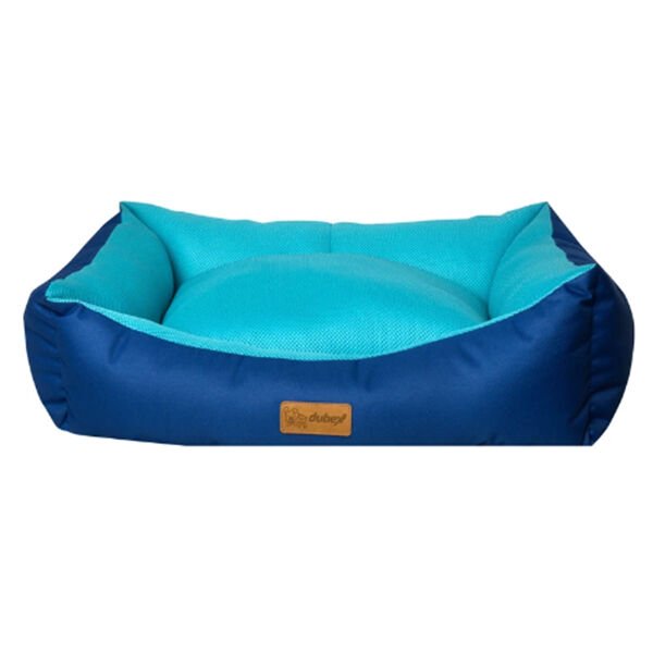 Dubex Dondurma Dikdörtgen Köpek ve Kedi Yatağı Mavi Large 78x60x22 Cm