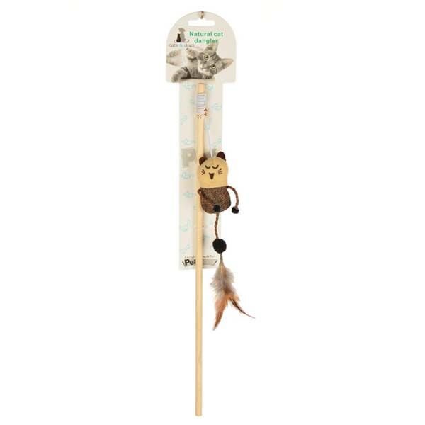Petpretty Zm-4397 Fareli Ahşap Kedi Oltası