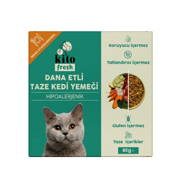 Kito Fresh Kuzu Etli Hipoalerjenik Taze Kedi Yemeği 85 Gr