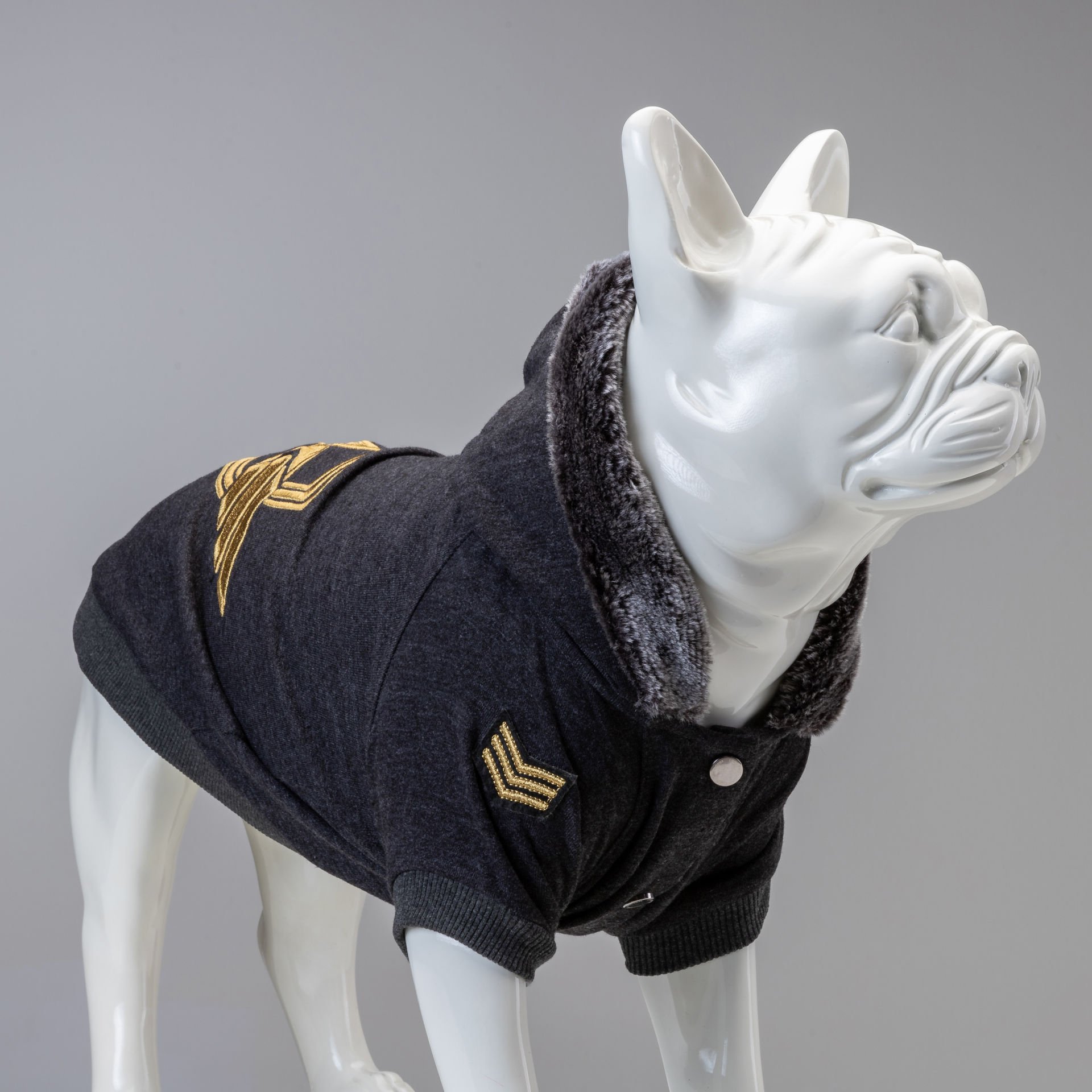 Lindo Dogs Army General Sweatshirt Köpek Kıyafeti Antrasit Beden 1