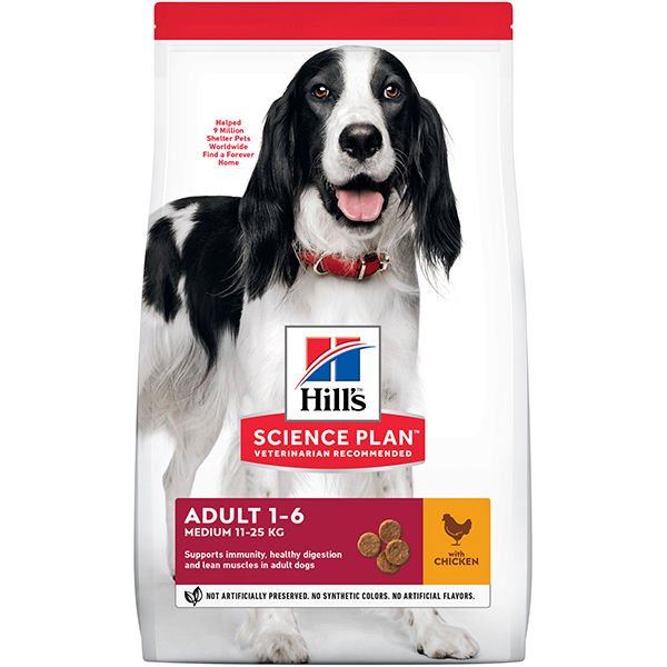 Hills Tavuklu Orta Irk Yetişkin Köpek Maması 14 Kg