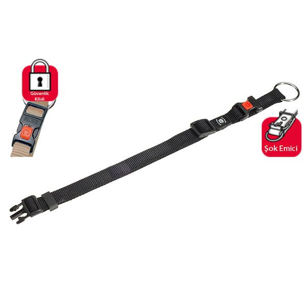Karlie Kilitli Köpek Boyun Tasması Small Siyah 20 Mm 30-45 Cm