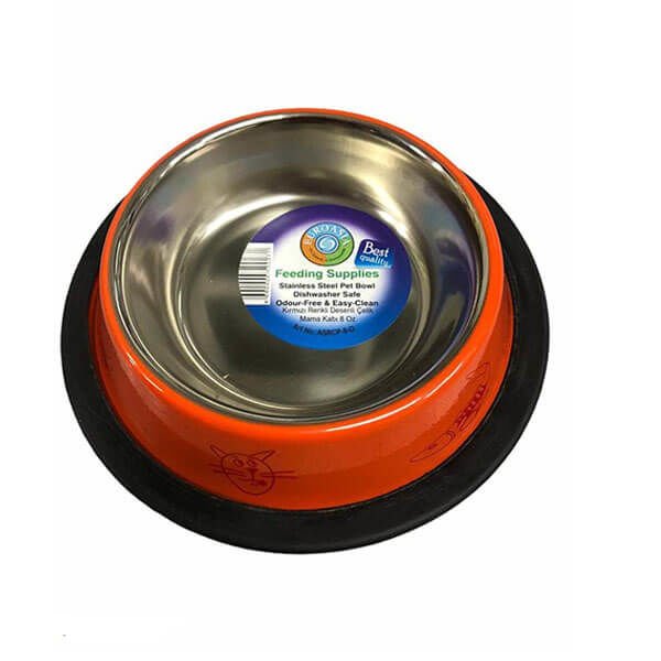 Joypet Çelik Mama ve Su Kabı Turuncu 240 ml