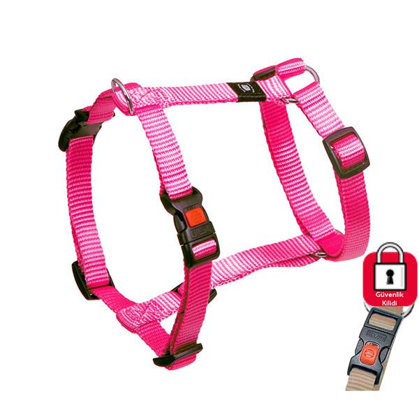 Karlie Kilitli Köpek Göğüs Tasması Medium Pembe 40-70 Cm