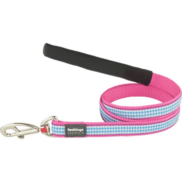 Red Dingo Adjustable Fang It Desenli Köpek Uzatma Tasması Pembe 15 Mm