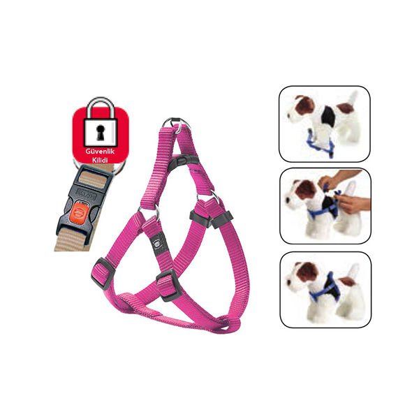 Karlie Kilitli Köpek Göğüs Tasması Small Pembe 35-60 Cm