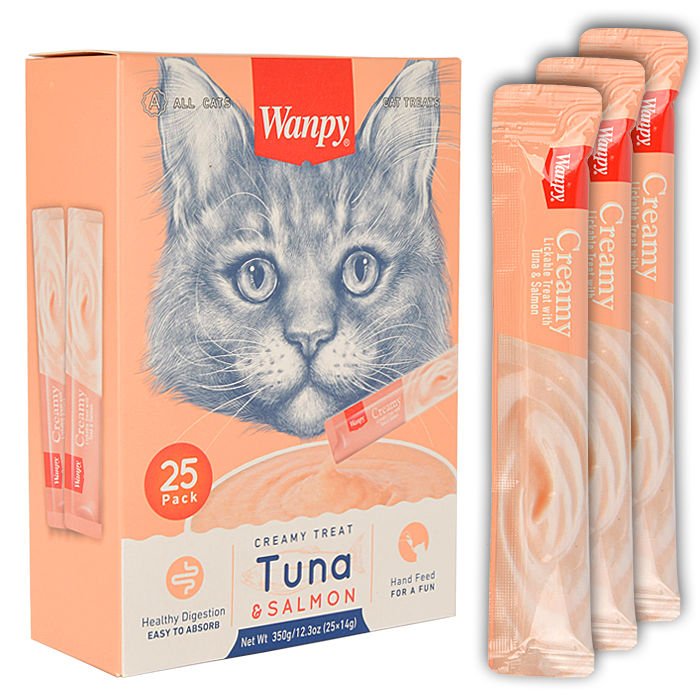 Wanpy Ton Balığı ve Somonlu Sıvı Kedi Ödül Maması 25x14 Gr