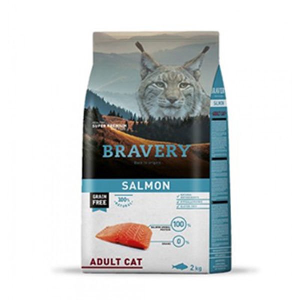 Bravery Adult Somonlu Tahılsız Yetişkin Kedi Maması 2 Kg
