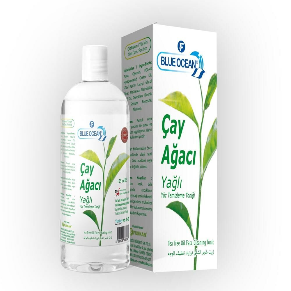 Blue Ocean Çay Ağacı Yağlı Yüz Temizleme Toniği 125 ml