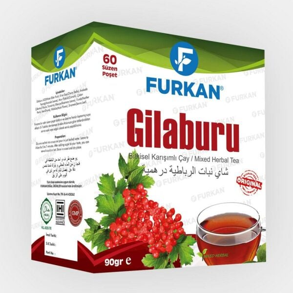 Furkan Gilaburu Bitkisel Karışımlı Çay (60 Süzen Poşet x 90 Gr)