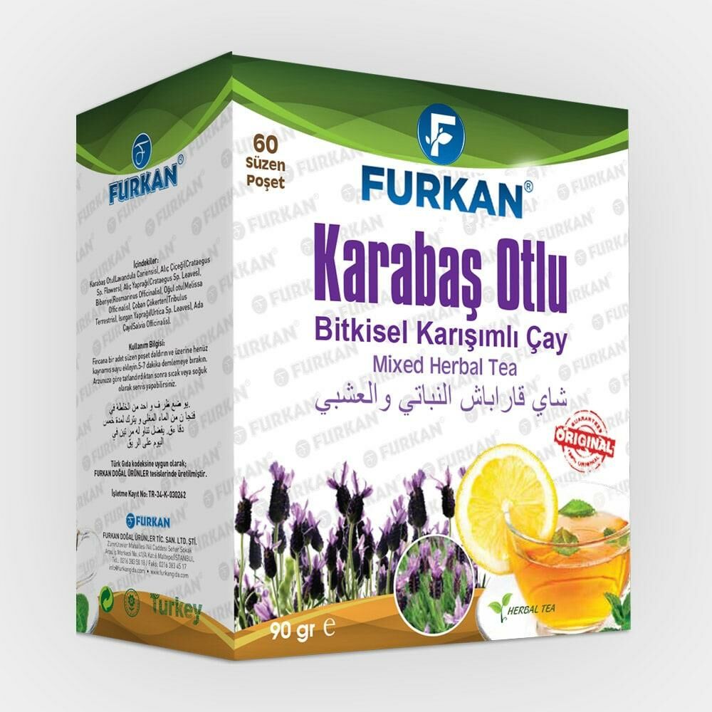 Furkan Karabaş Otlu Bitkisel Karışımlı Çay (60 Süzen Poşet)