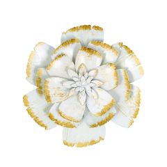 Evd Ak Jf557105100 Gold Beyaz Dekoratif Duvar Çiçeği 37,5 Cm