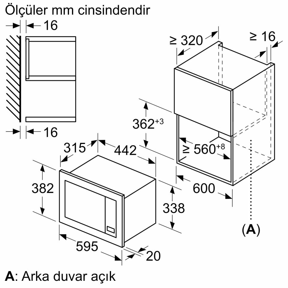 Profilo FRIAT8AG Mikrodalga Fırın