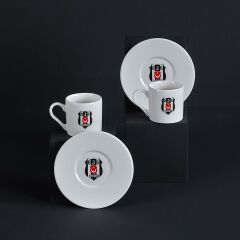 Neva N3422 2 Li Kahve Fincan Takımı Beşiktaş Lisanslı Arma Logo