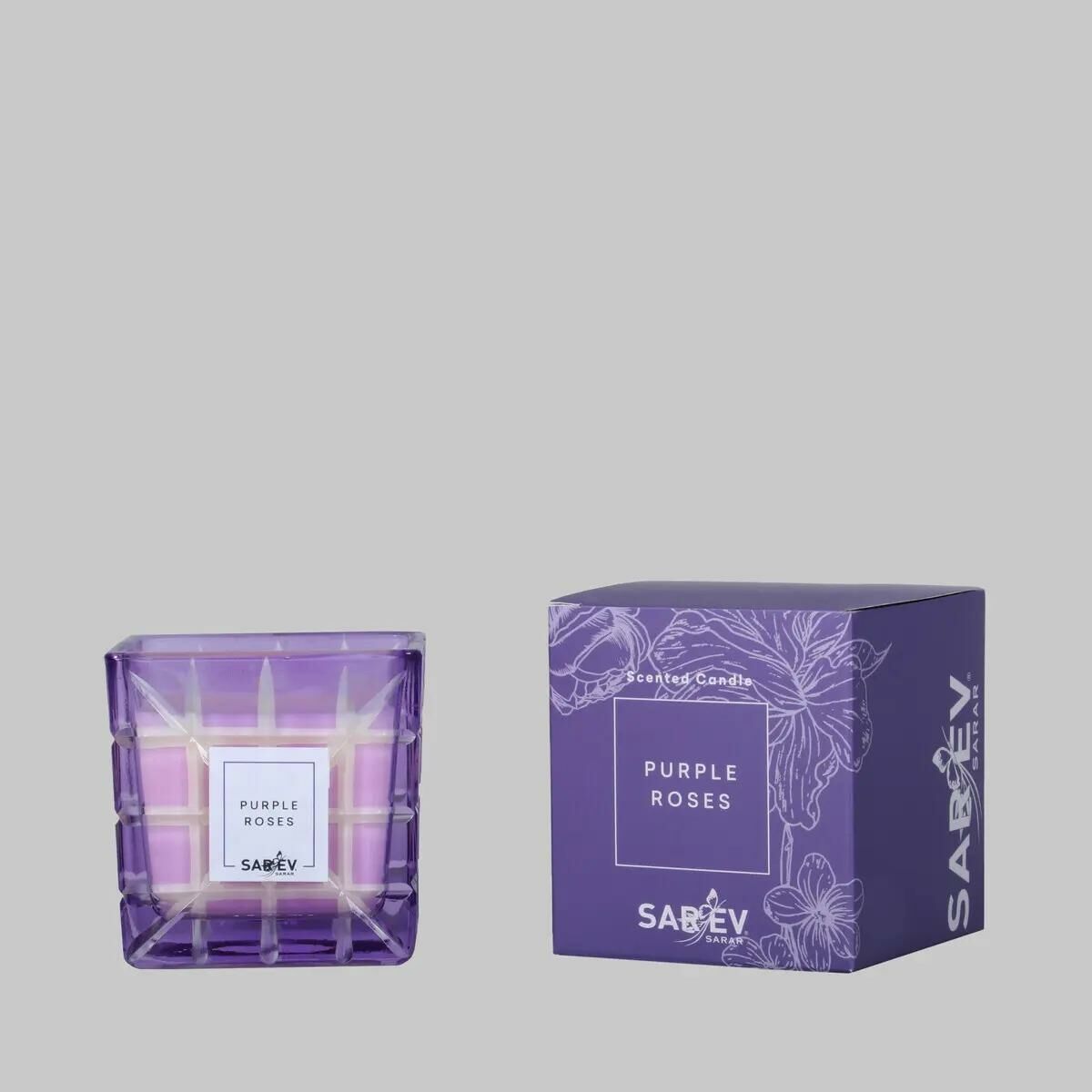 Sarev Purple Roses Sceed Candle Mor