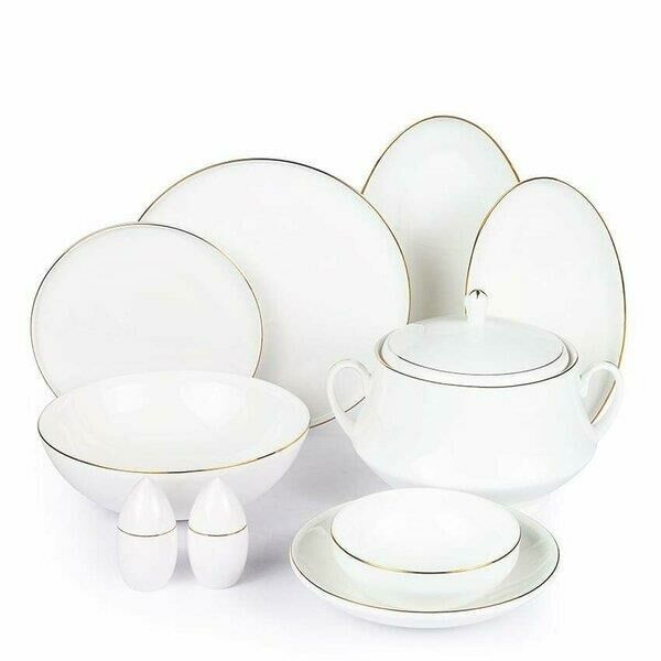 Ryk 55 Prç Silver Thin Bone China Yemek Takımı