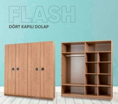 Arn Genç Flash 4 Kapılı Dolap