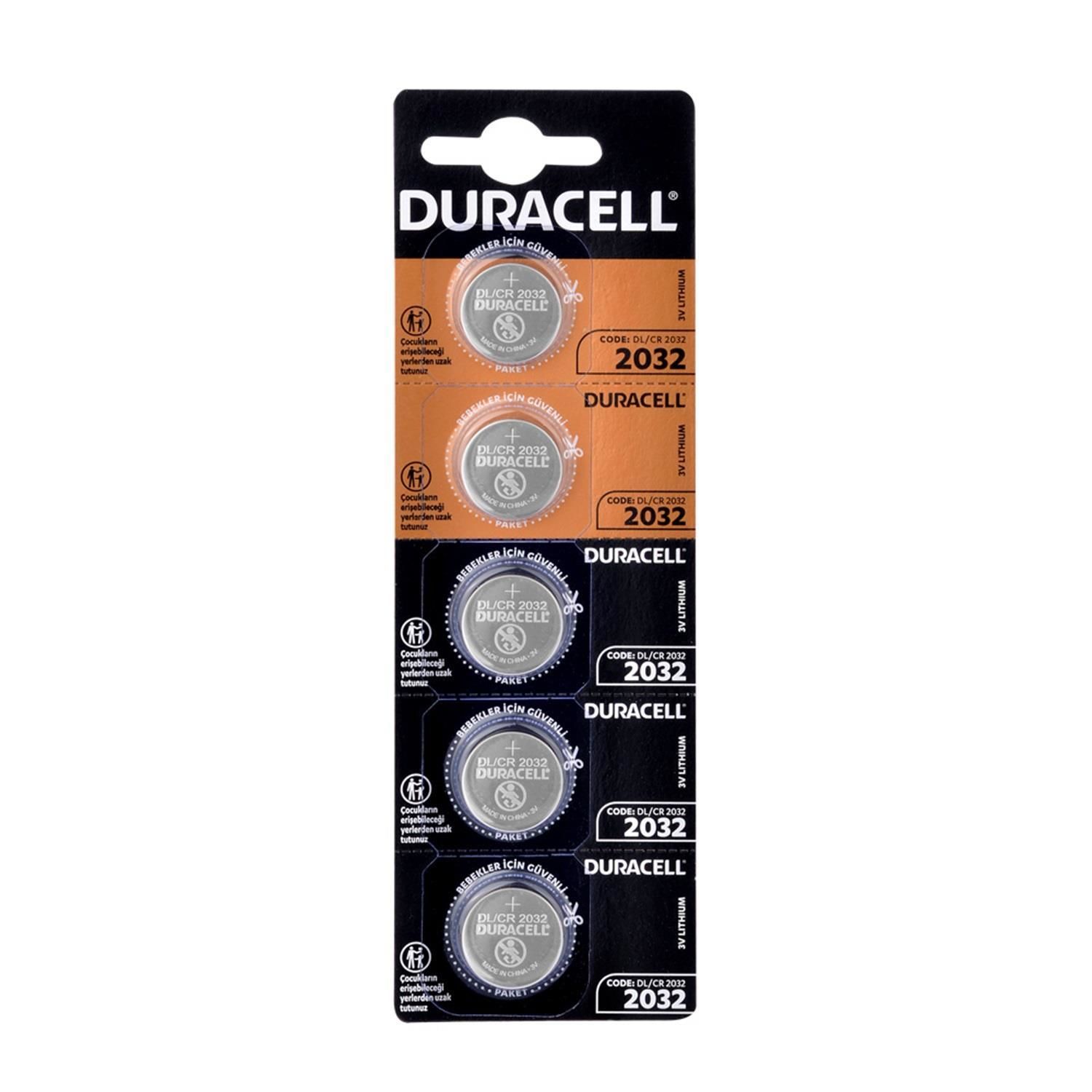 Duracell CR2032 3V Düğme Pil 5'li Kartela