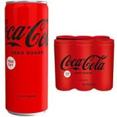 Coca Cola Kutu Şekersiz 250 cc 6lı