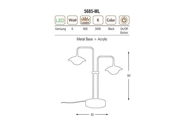 5685-ML Masa Lambası