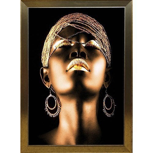 80x110 Afrikalı Simli Kadın Tablo