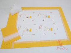Sarı Bebek Pike Seti (Pike,yastık kılıfı,buket yastık)
