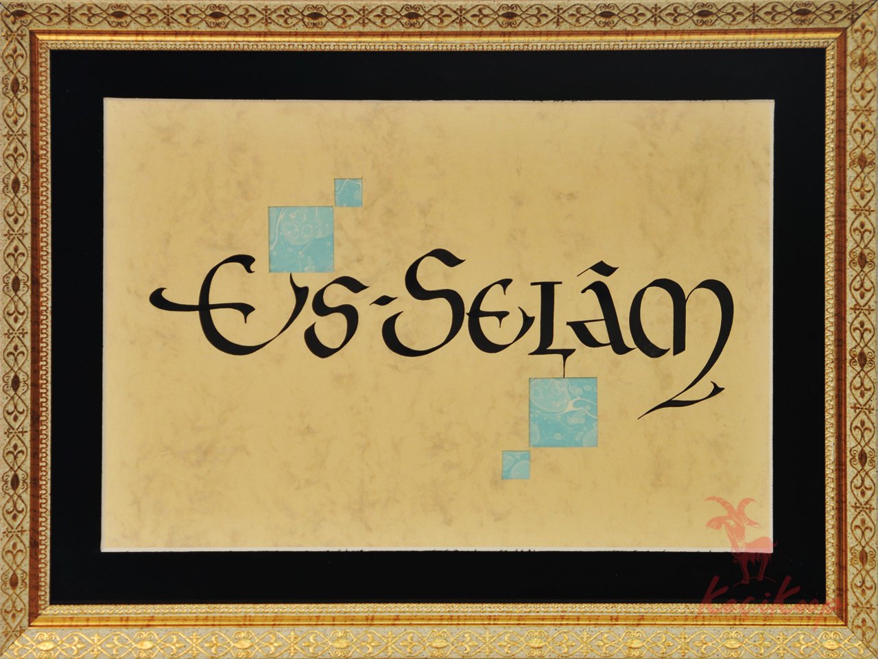 Es- Selam Esma’ül Hüsnası ( Kaligrafi - Ebru Sanatı)